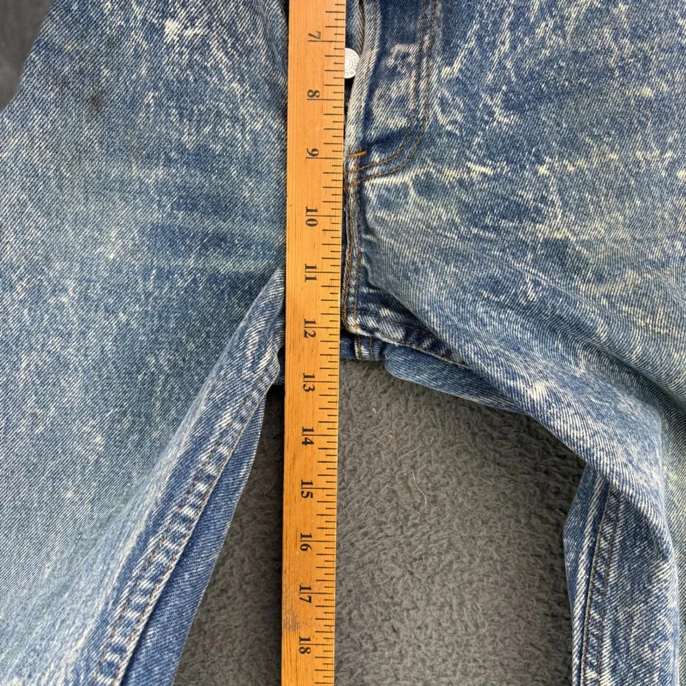 Vintage‎ Levis 501 Mens Student Fit Acid Washed Button Fly Denim Jeans 28x34